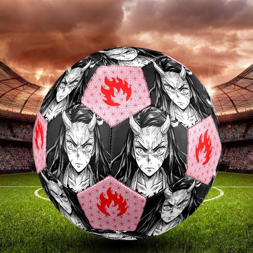1pc Demon Slayer Kimetsu No Yaiba Soccer Ball Size 5 Indoor Soccer Ball Fashion Colorful Backyard Game - Great For Sports Fans Gift HE21