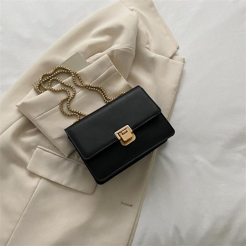 Stylish 2023 Women s Crossbody Bag Trendy Pu Leather Medium Vintage Handbag чёрный