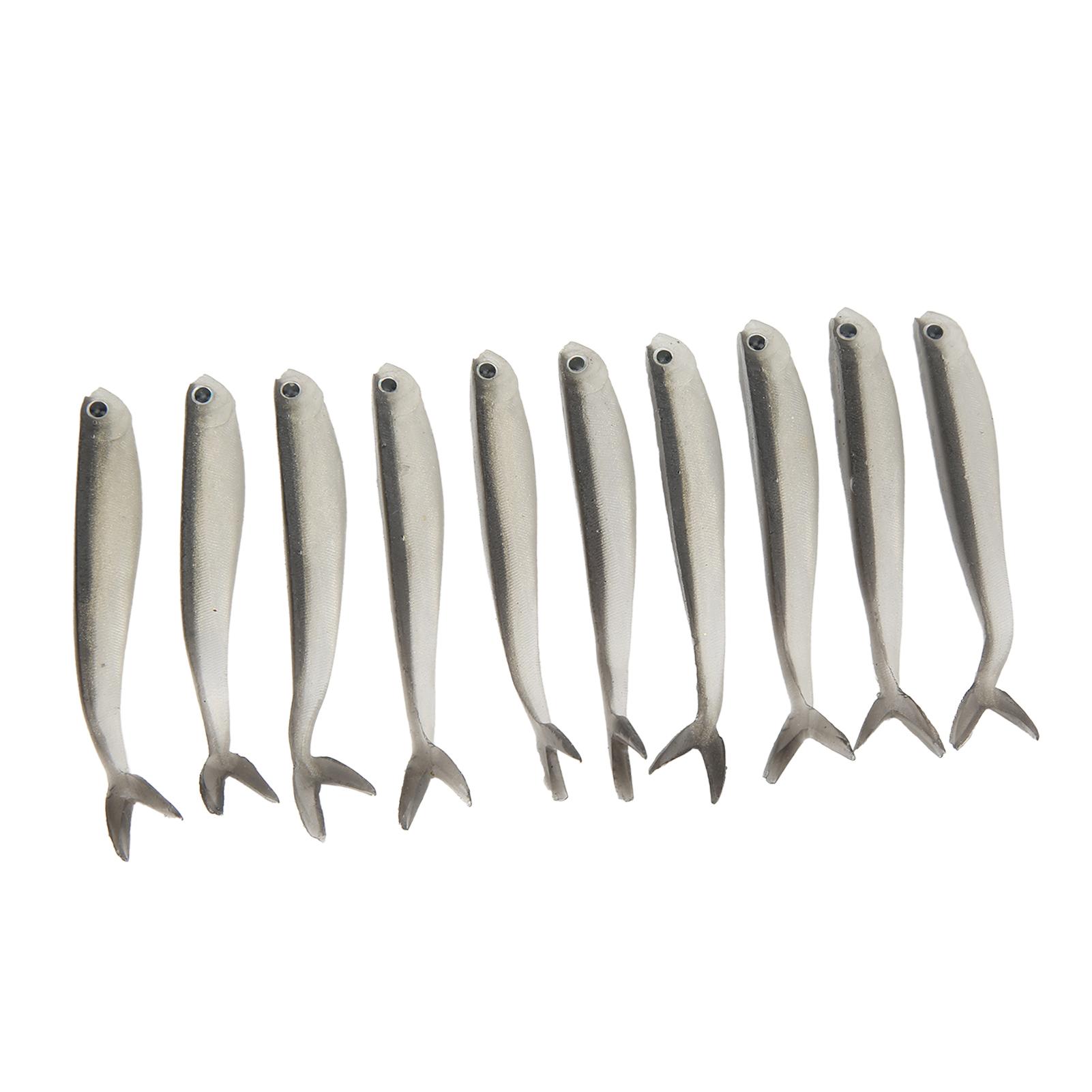 

10 шт. Мягкие приманки Силиконовые Реалистичные Двухцветные Искусственные приманки Рыболовные аксессуары