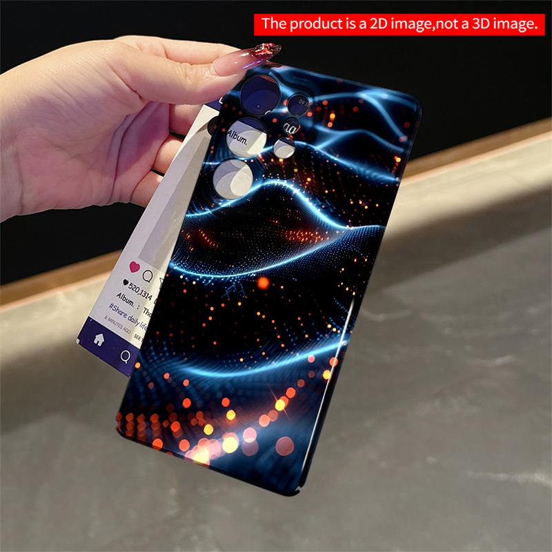2DFlat Samsung Phone Case Neon Wave Data Flow Applicable To Galaxy S22 S23 S24 S25ULTRA S26 A12 A13 A14 A15 A16