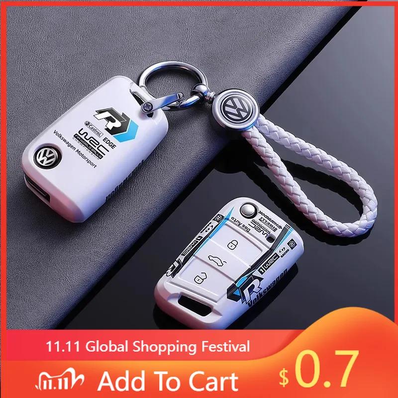 Für VW Auto Klappbarer Fernbedienung Schlüsselanhänger Hülle Schale Für Volkswagen VW Polo Golf 7 MK7 Tiguan Passat Jetta E-golf Schlüsselanhänger Zubehör