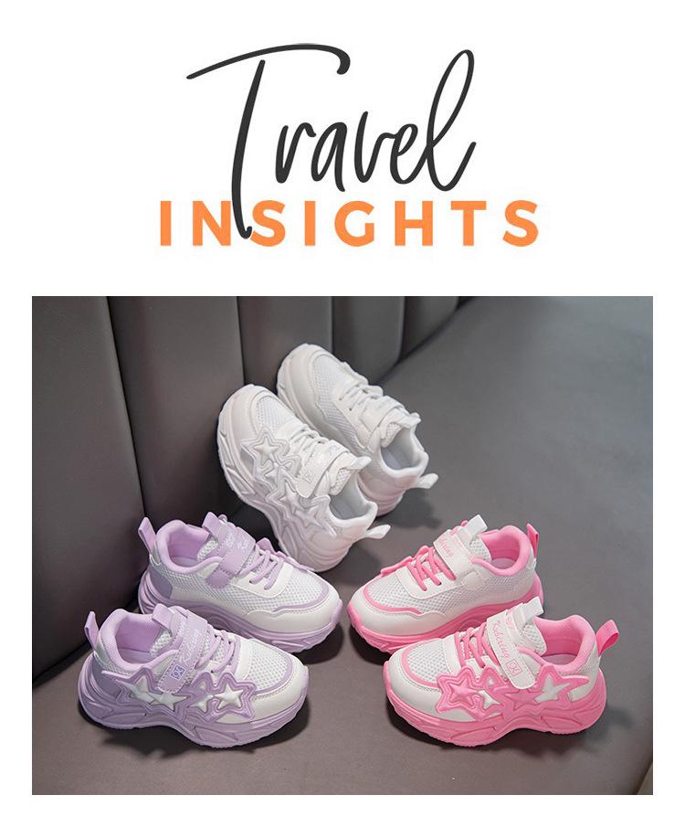 Soft-Soled Non-Slip Mesh Sneakers for Kids - Korean Style Spring/Autumn Casual Dad Shoes for Girls