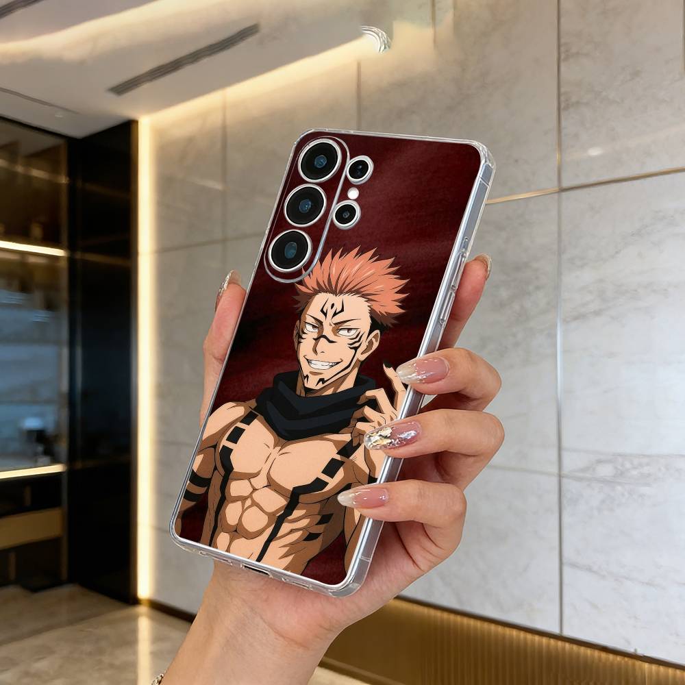 Anime main characters-Yuji Itadori Clear Phone Case for Samsung S25, S24, S21, S22, S23, S30, Ultra, S20, Plus, FE, Lite
