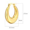The Same Smooth Hollow Earrings Are Cold and Light Luxury Earrings, Simple and Fashionable, and The Same 18k Real Gold.
