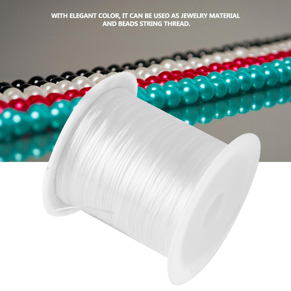 5 role Crystal Line margele sfoară sârmă bijuterii material fir elastic pentru bijuterii bricolaj (alb)
