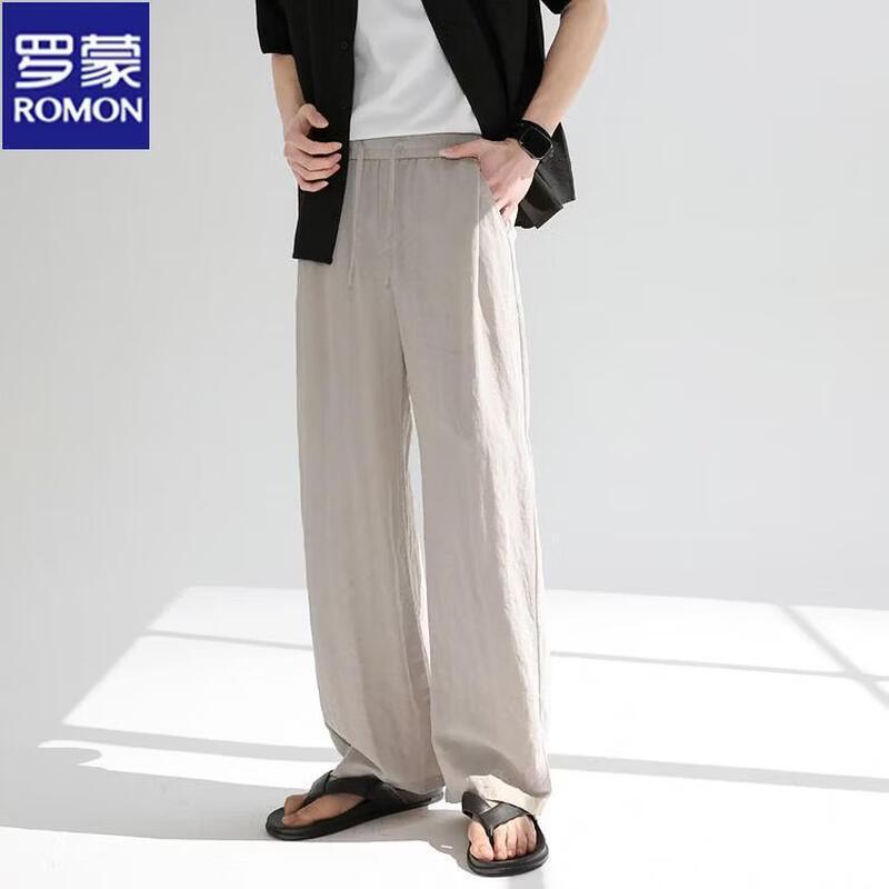 ROMON Men's Straight-Leg Cool & Breathable Casual Pants