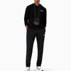 Emporio Armani EA7 Series Logo Letter Print Hooded Zip Long Sleeve Sweatshirt Men Sweatshirt Black 6RPM69-PJG1Z-1200