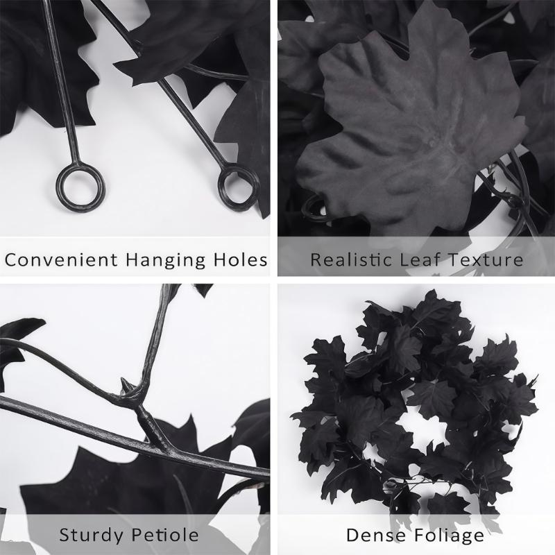 Fall Hanging Vine Decors, 200 Cm Artificial Garland for Halloween Door Frame Styling, Wall Accent, Entryway Display
