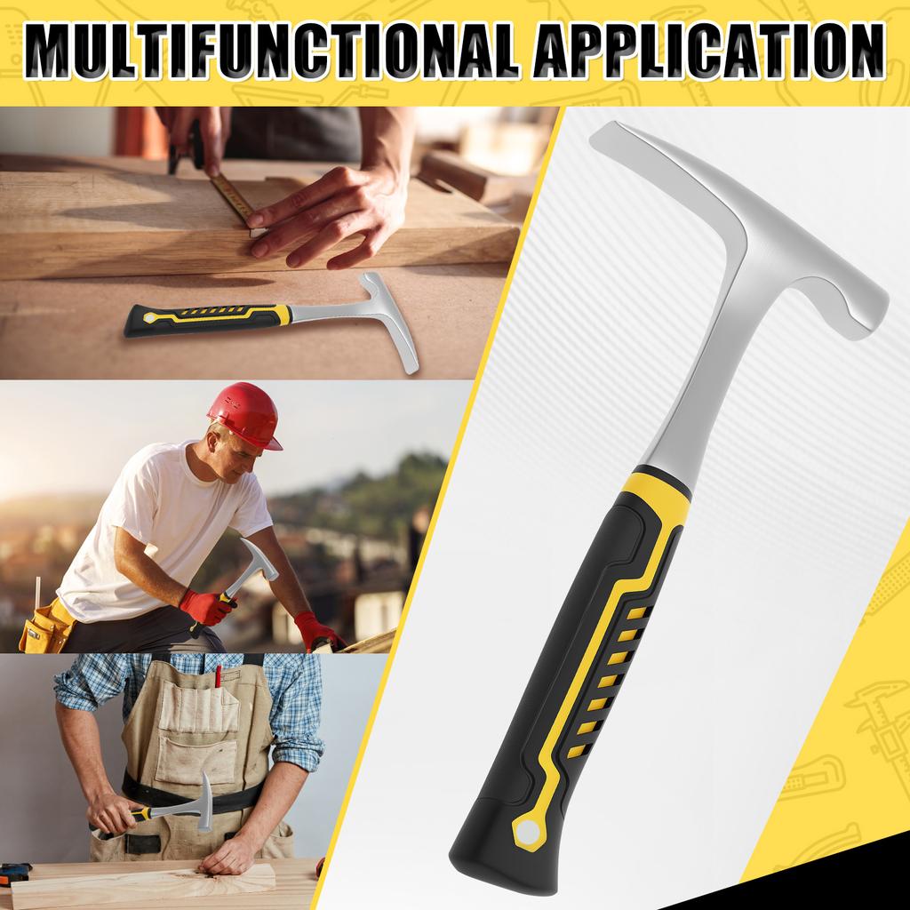 Metallhammer Werkzeug Kohlenstoffstahl Geologischer Hammer Einhändig Blechklopfer Flachkopf Felsenhammer Handwerkzeug