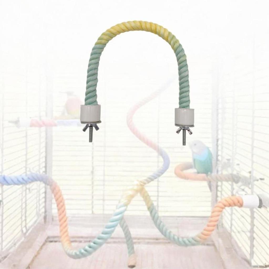 Bird Rope Parrot Swing Cage Standing Perch Supplies Climbing Pet Birds