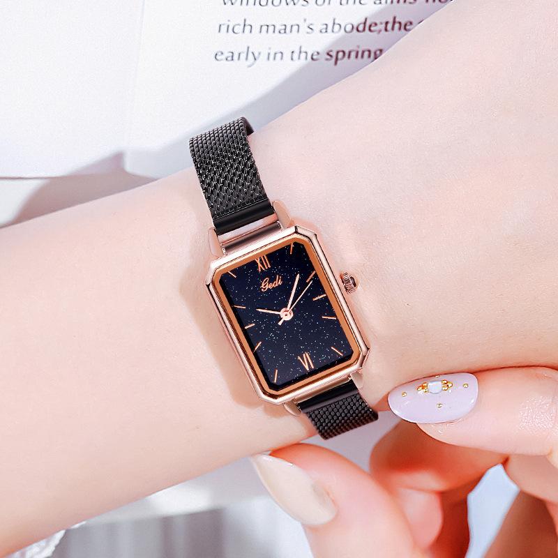 Fashion Trend Mori Small Fresh Casual Retro Square Ladies Quartz Watch