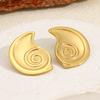 MamacitaSlay 316L Stainless Steel Spiral Stud Earrings 18K Gold Plated Waterproof Jewelry For Women Ocean Inspired Earrings