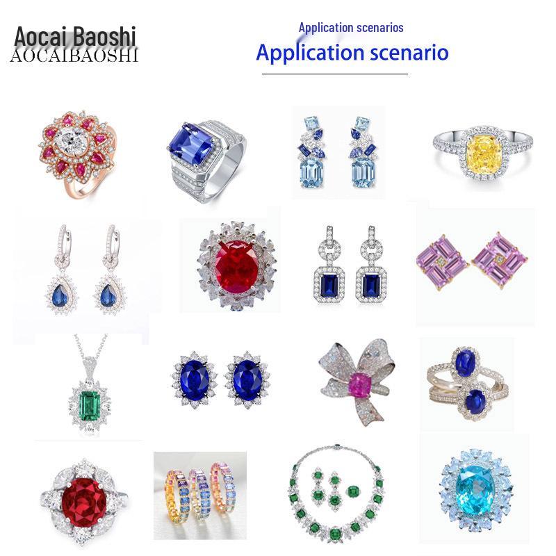 Aocai Bao Shi Lab-Grown Ruby Precision-Cut Loose Stone, AGL Certified Mainstone for Jewelry.