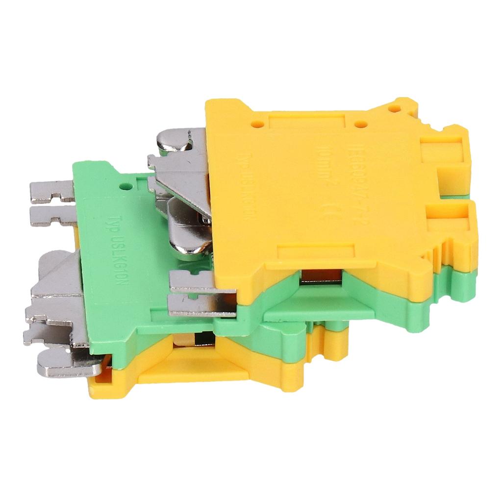 50 Stück DIN-Schienen-Klemmenblock Flammhemmend Erdungsklemmenblock 76A USLKG 10