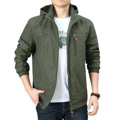 Spring and Autumn New Style Jacket Men's Youth Casual Outdoor Quick-drying Breathable Removable Hood