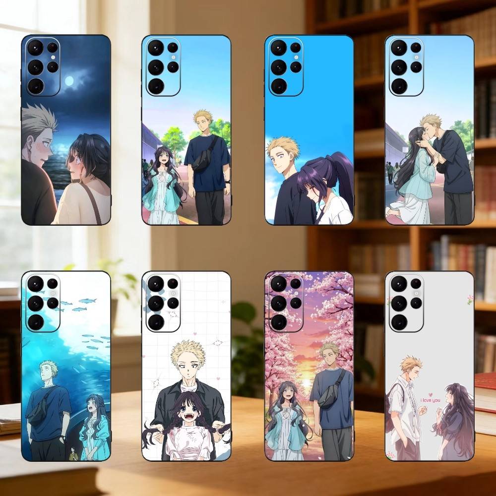 Rintaro T-Tsumugi K-Kaoruko Waguri Phone Case For Samsung S25,24,23,22,30,21,10,9,Ultra,Plus,Lite Soft Black Case