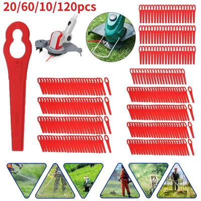 120-20pcs Plastic Cutter Blades For Electric Cordless Grass Trimmer Strimmer Tool Grass Trimmer Blades Replacement Garden Tool