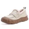 The first layer of cowhide velvet muffin thick-soled leather cotton shoes is fashionable and versatile. Winter warm and non-slip mother shoes
