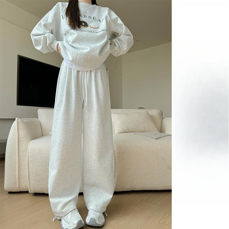 Женские брюки Женские Осенние Обновленные Тонкие Прямые Спортивные брюки С высокой талией Узкие Широкие брюки S