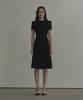 Mausolleum Half Neck Tailored Long Suit Dress - Black