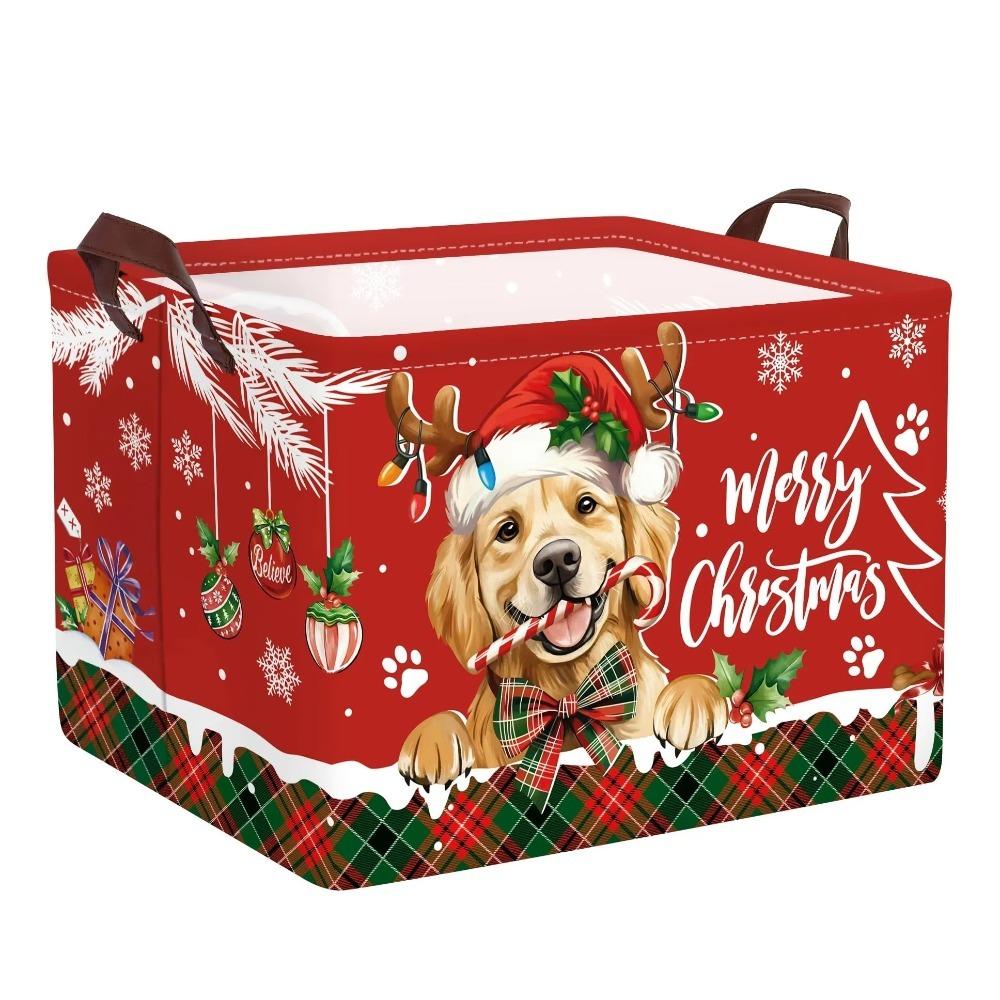 Large Capacity Christmas Storage Basket Cartoon Snowman Toys Organizer Box Laundry Hamper Closet
