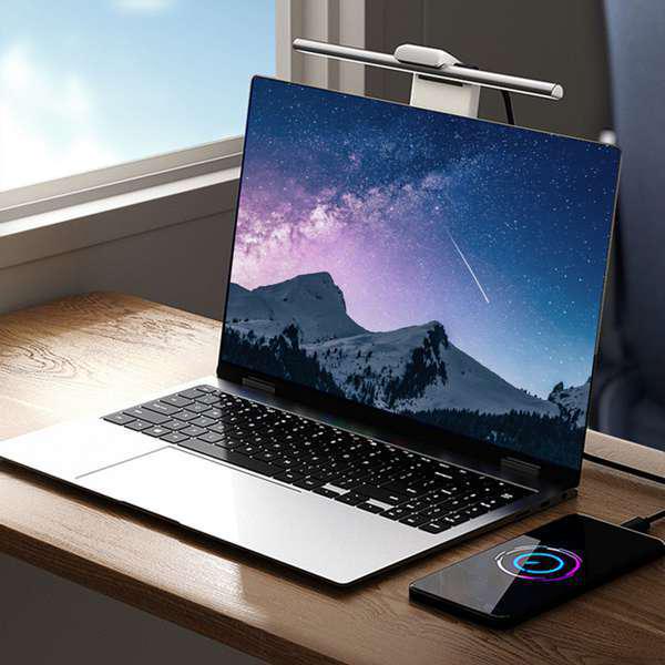 Black ABS LED Laptop Screen Light Other