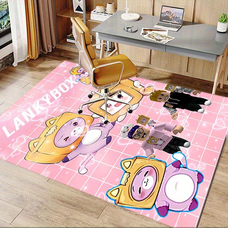 1pc LankyBox, Cute, Characters Office Carpet Soft Polyester Entrance Carpet Washable Non Slip Machin