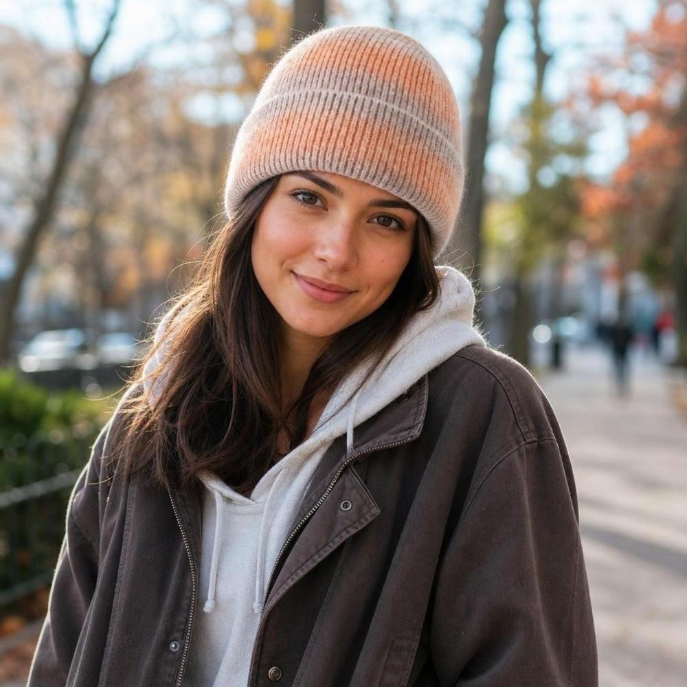 Thickened Warm Winter Cap Windproof Pullover Hat Versatile Knitted Beanie Hat  Autumn Winter