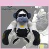 Jumbo Overwatch Winston Plush Toy Gorilla Doll Xmas Birthday Gift 26*23cm