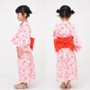 Yukata Leicht zu tragen, einteiliges Yukata-Set mit großer Blume, Kinder, Mädchen, Kinder, Jinbei-Obi-Set, 100, 110, 120, 130, 140, Sommerfest, Feuerwerksfest