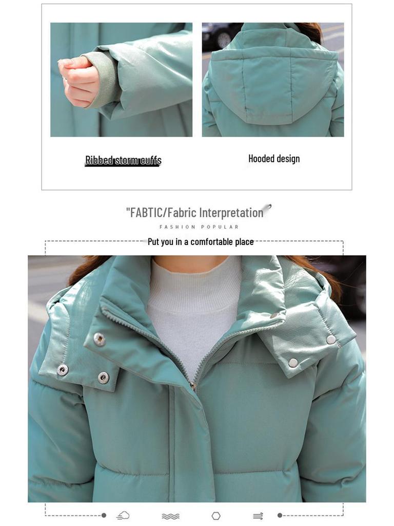 Korean Style Long Over-the-Knee Women's Thickened Winter Down Coat