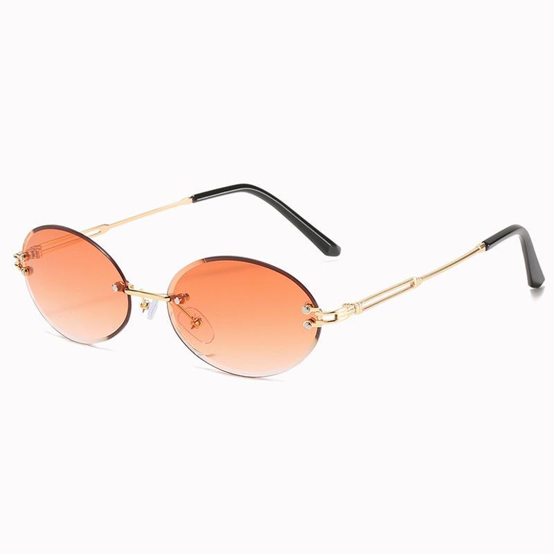 Ladies Sunglasses Personalized Frameless Trimmed Sunglasses Glasses