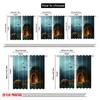 2pcs,2D plane printing Creative Curtains halloween pumpkin (20) Versatile Polyester Fabric (without rod) Decorations Inside