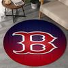 1PC Red Sox Emblem Round Rug, Non-slip Chair Mat, Home Decor, Circle Carpet Perfect for Office, Bedroom, Living Room,Christmas gift