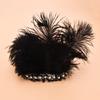 Feathered Headpiece Elastic Headband 1920s Flapper Headband Costume Accessories for Women Wedding Prom Masquerade Party