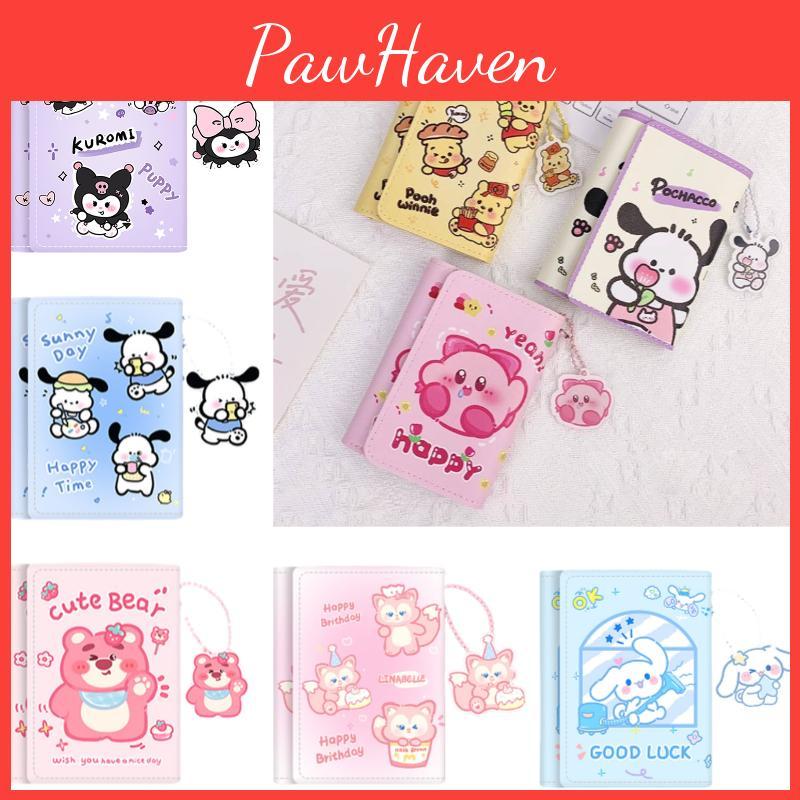 Stylish Anime Cartoon Print Wallet Mini Card Holder Easy Snap Closure Gender-neutral