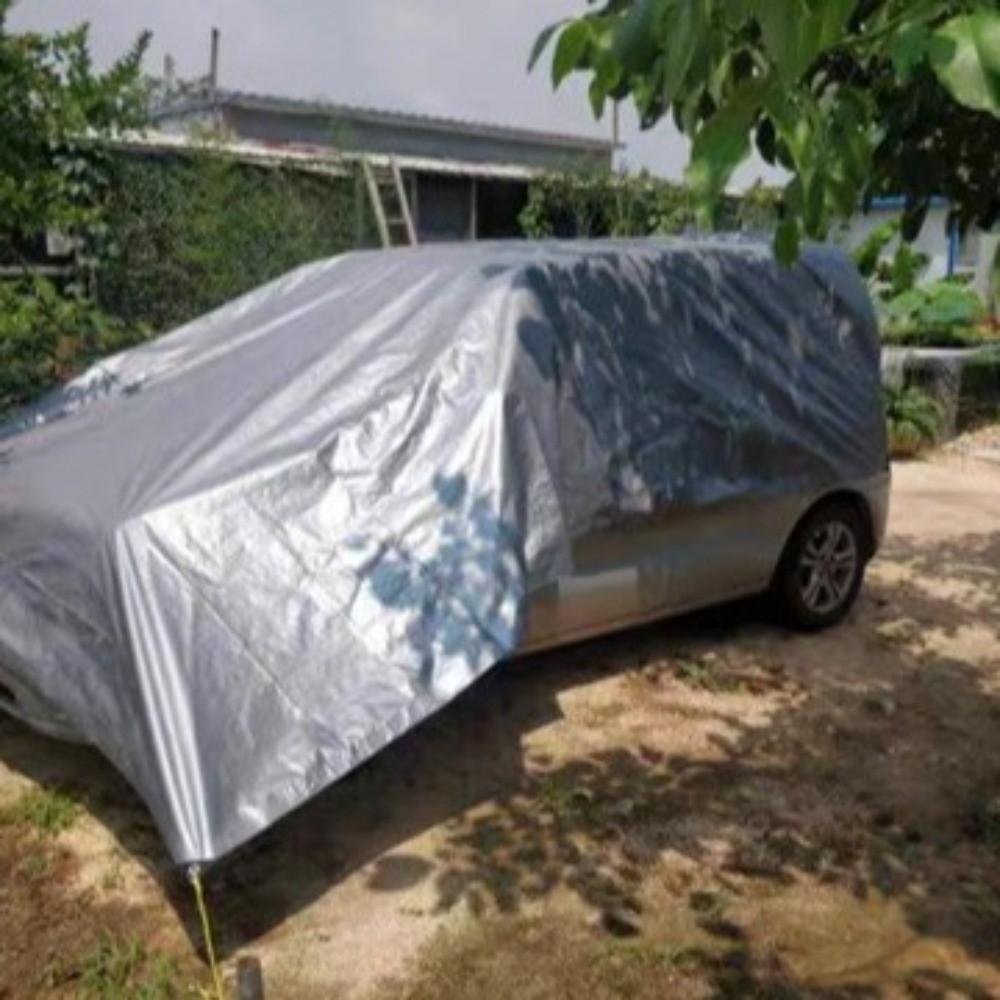 Silberbeschichtete PE Wasserdichte Sonnenschutzplane Doppelt Verdicktes Garten Sonnenschutzgewebe LKW-Abdeckung