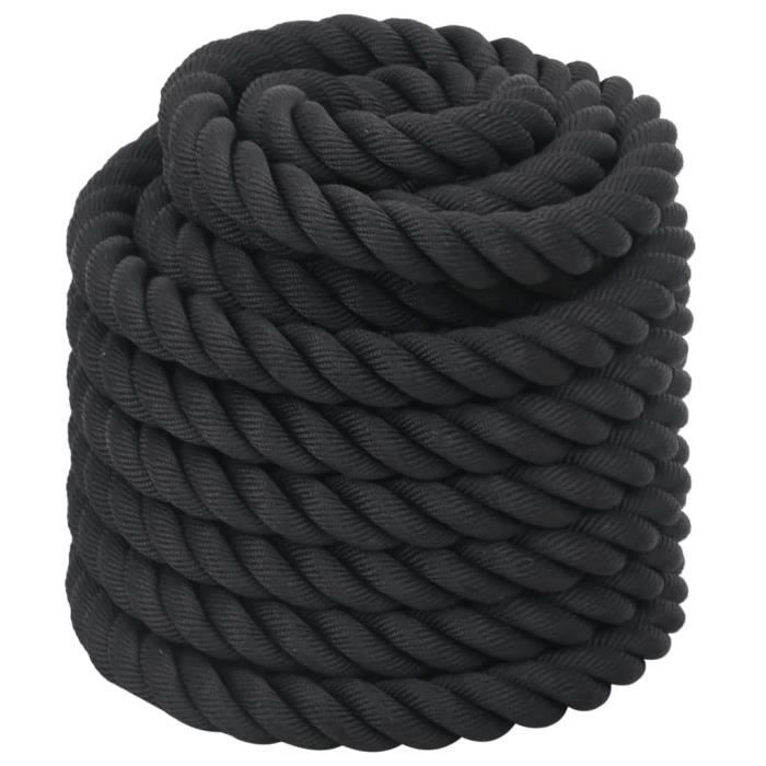 Corde de combat - VIDAXL - 15 m - 11 kg - Polyester - Noir