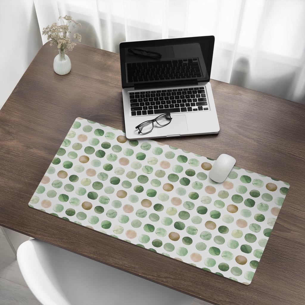 Gaming Keyboard and Mouse Protective Mat Watercolor Dots 90x45 Cm