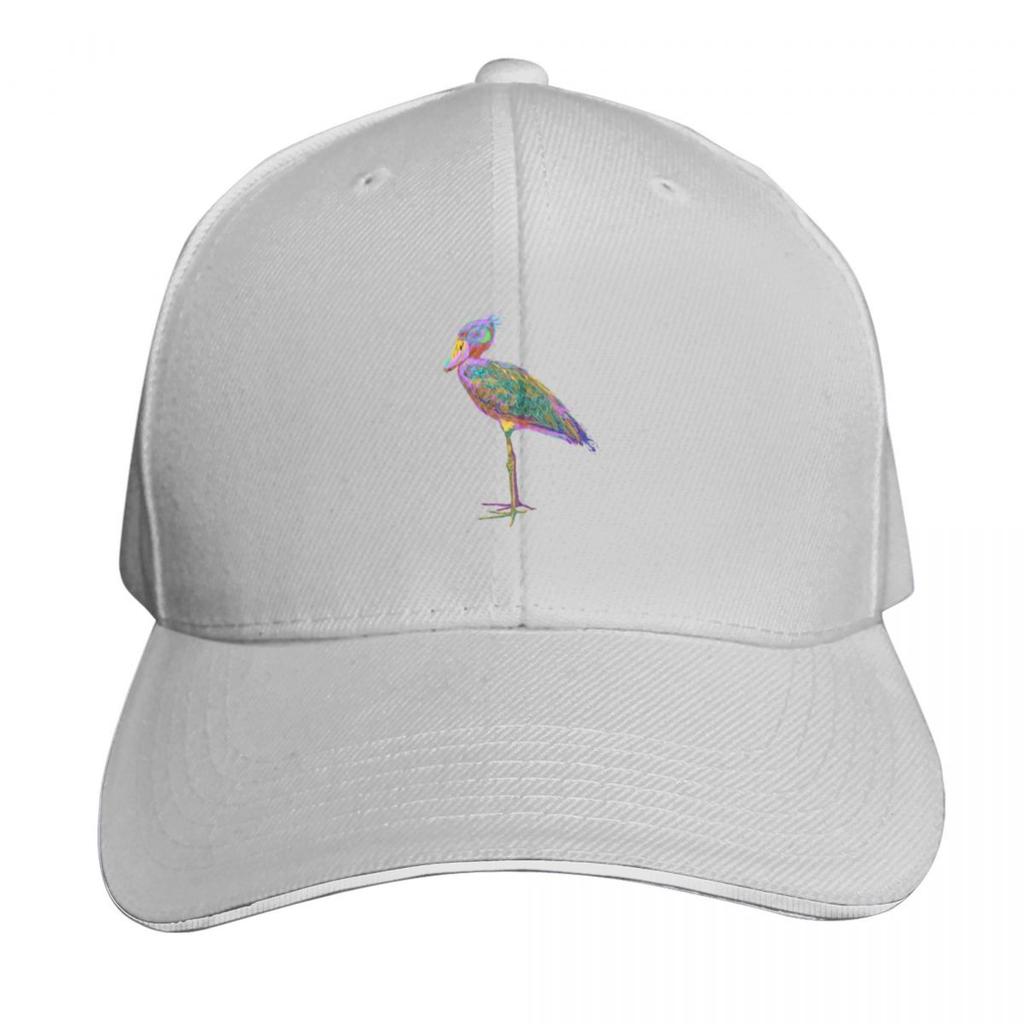 Colorful Splash Bird Shoebill Baseball Cap Bobble Hat Rugby Fun Hats Fishing Cap Unisexs Luxury Womens