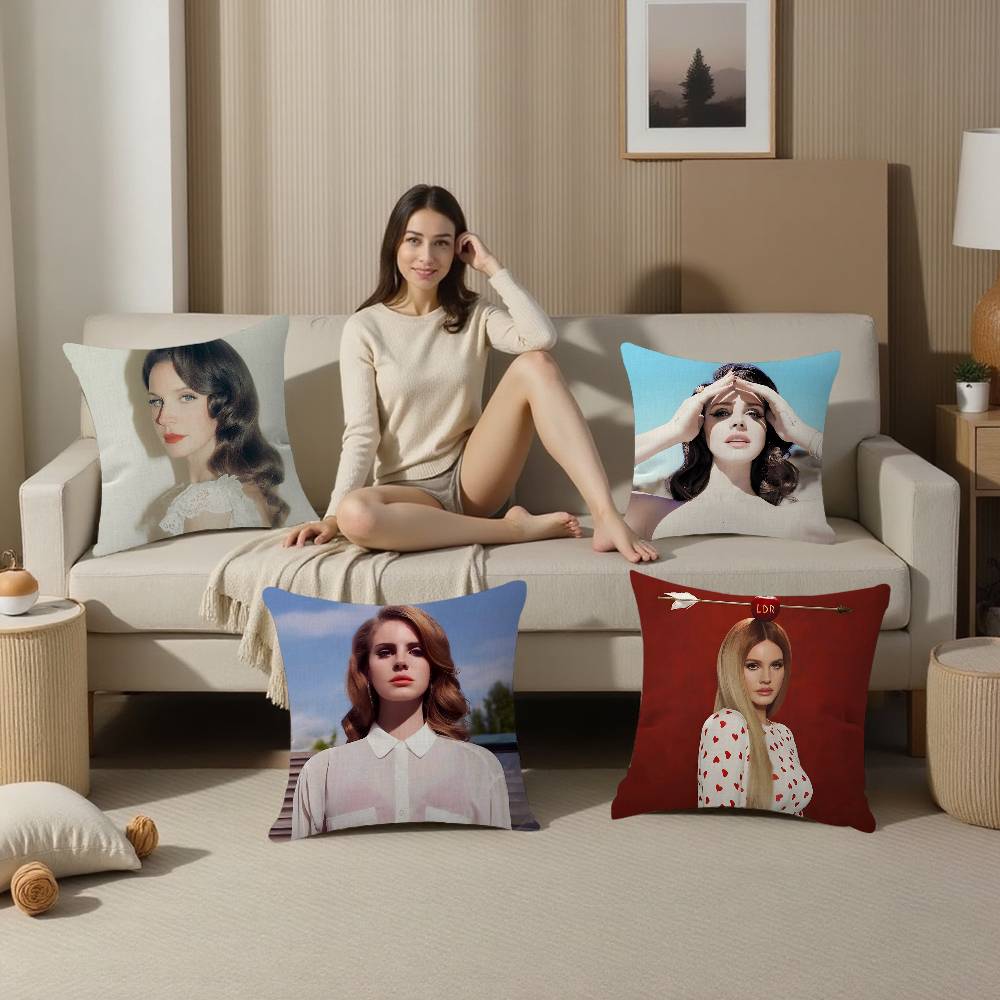Pop Singer Lana Del Rey Cushion Cover Pillowcase Upholstery Sofa Throw Pillow Home Decor Pillowcas