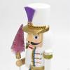 2 x weihnachtliche Nussknacker-Ornamentfiguren, handbemalte Puppe, Solider-Figur, Puppenspielzeug