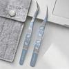 Hochpräzise gebogene Pinzette Antistatische Wimpernverlängerungs-Pinzette Extensions Pfropfen
