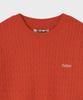 FALLETT Cable Short Sleeve Knit Red