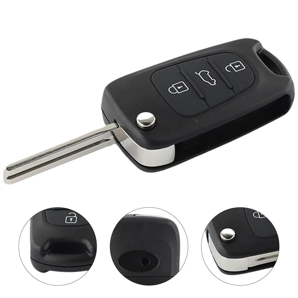 For Hyundai I20 Parts & Accessories Remote Key Case 954301J000 954301J050 954302L600 Black Plastic Direct Installation