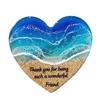 Ocean Heart Shaped Glass Ornament for Friends and Family
