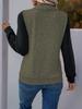 Women's Autumn 2026 Color Block Stand Collar Hoodie - European & American Trend