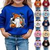 Kid's Halloween Print Hoodie Relaxed Fit Long Sleeve Pullover for Boys and Girls