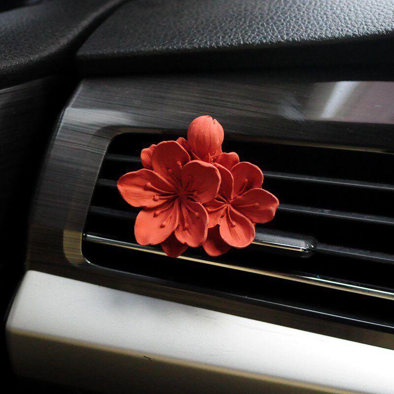 

2025 Trendy New Car Air Vent Fragrance Retro Peach Blossom Butterfly Aroma Diffuser Car Perfume Decoration Peach Blossom Dark Red(Perfume*1) Floral tone