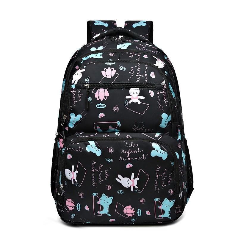 Rabbit Pattern Unisex Schoolbag Kids Backpack Compartment Breathable Lightweight